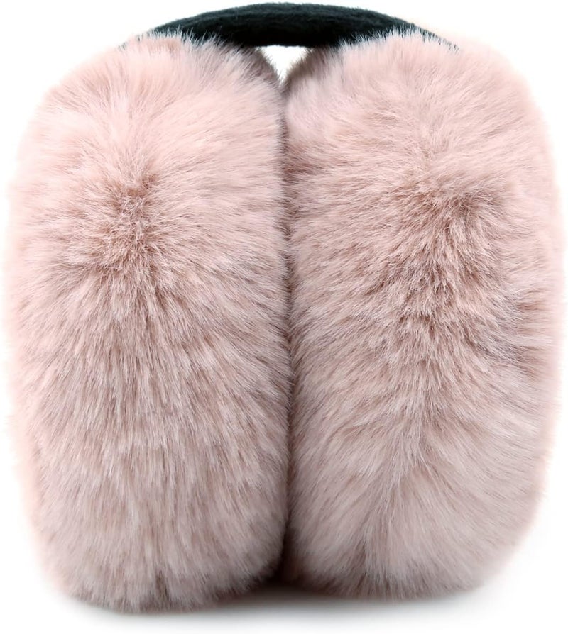 FSTEOE Women Winter Ear Muffs Foldable Girl Ear Warmer Fashion Furry Earmuff Soft Ear Cover Cold Weather - Image 1